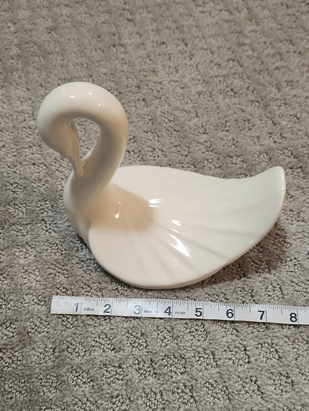 Vintage Andre Richard Ceramic Vanity Swan Hand Towel Holder Cream Color